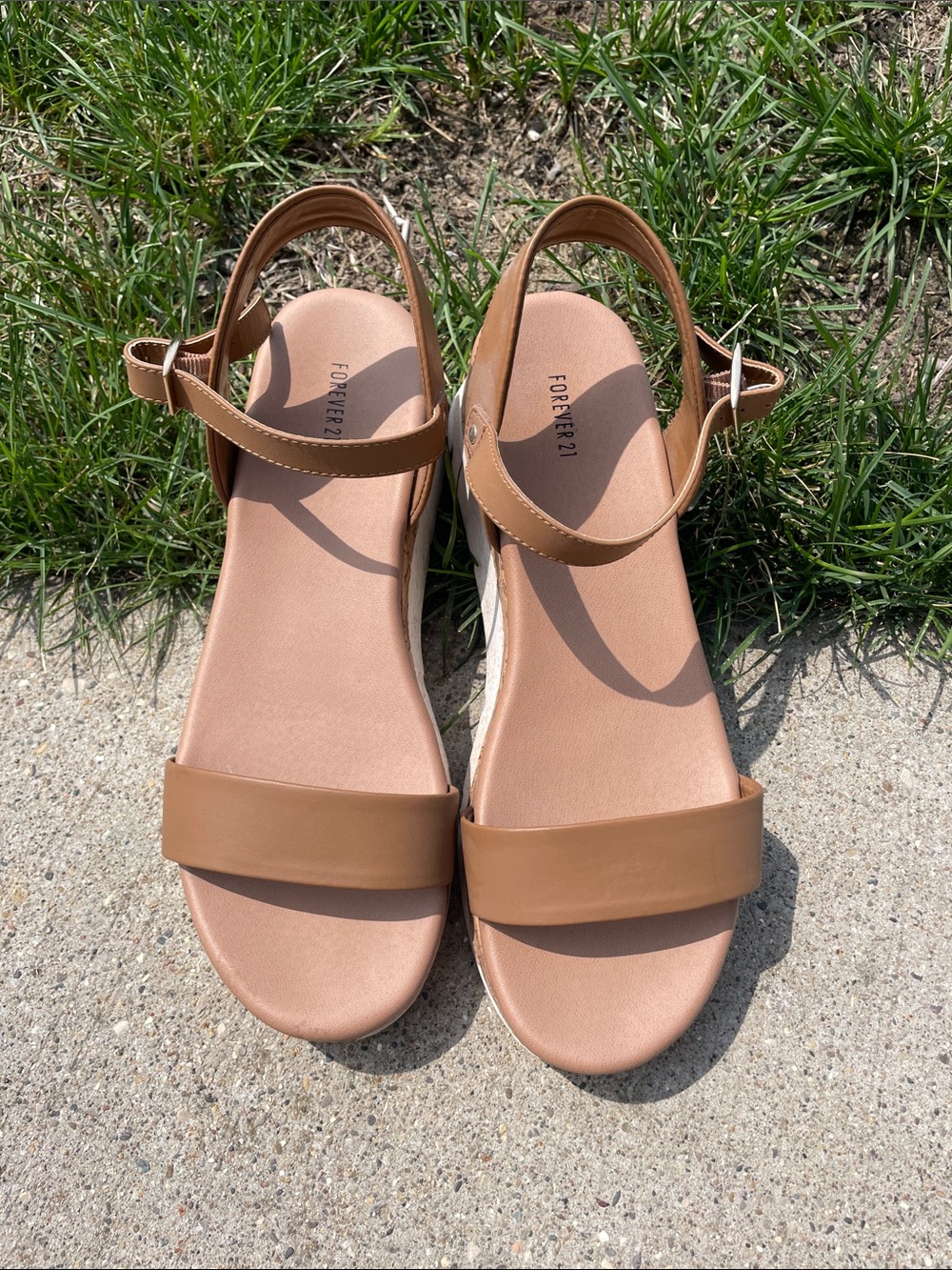 Forever 21 Light Brown Women's Platform Sandals